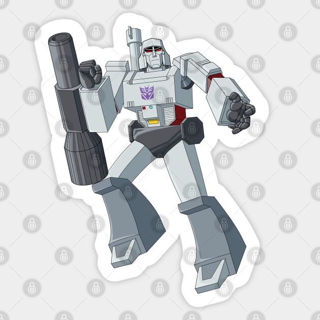 Megatron Sticker by Jim Has Art